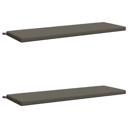 vidaXL 2-Piece Bench Cushions SOEST 2 pcs 100% Polyester Grey