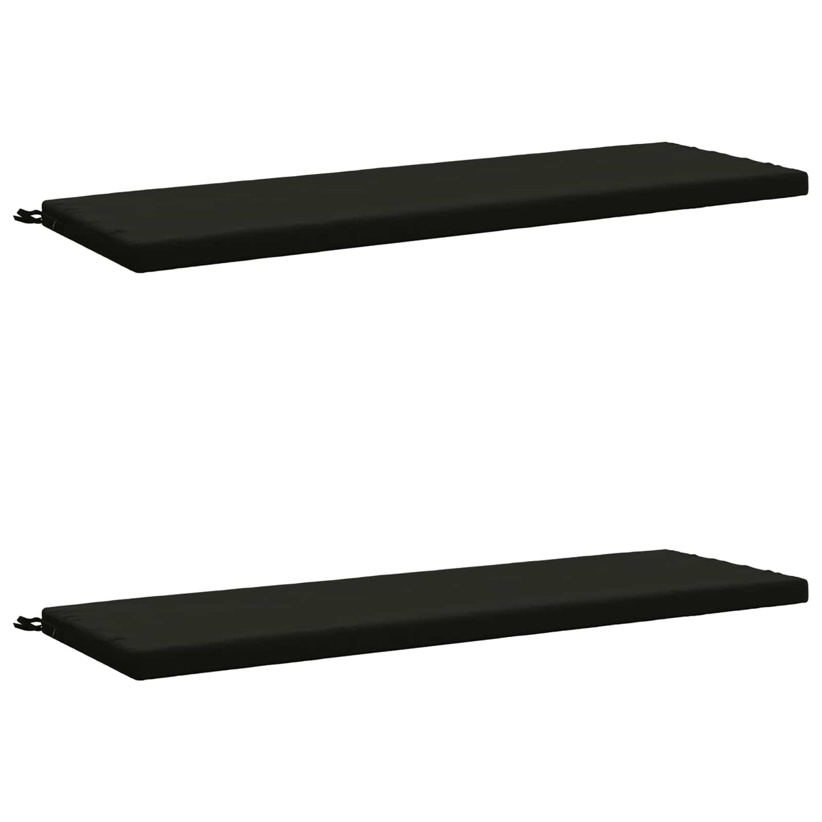 vidaXL 2-Piece Bench Cushions SOEST 2 pcs 100% Polyester Black