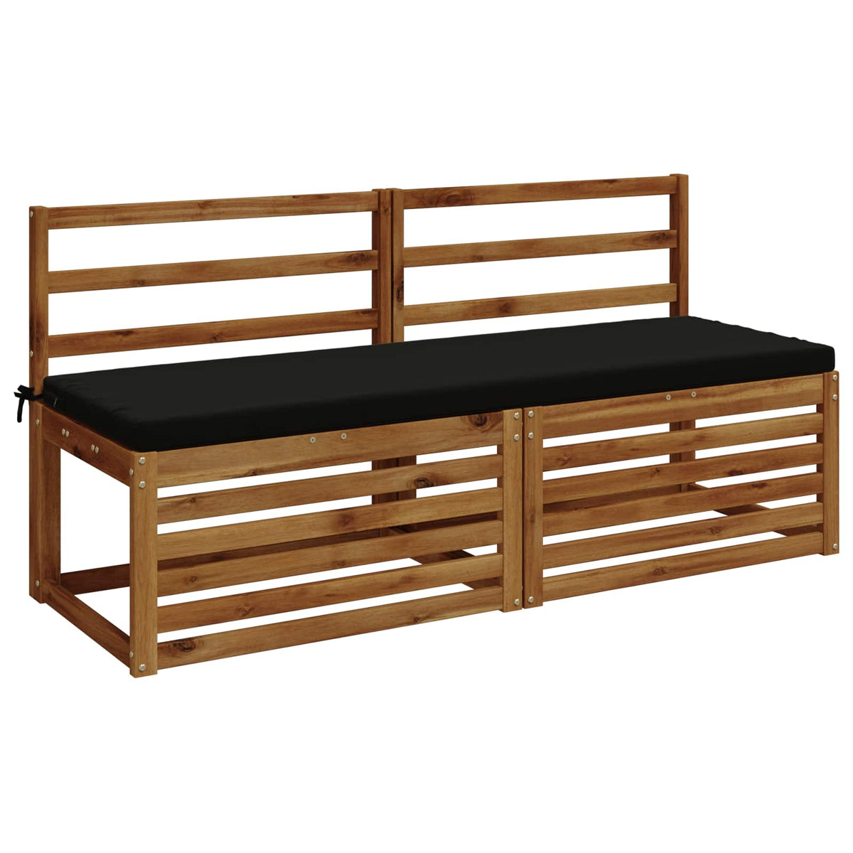 vidaXL 2-Piece Bench Cushions SOEST 2 pcs 100% Polyester Black