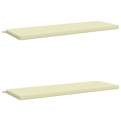 vidaXL 2-Piece Bench Cushions SOEST 2 pcs 100% Polyester Cream