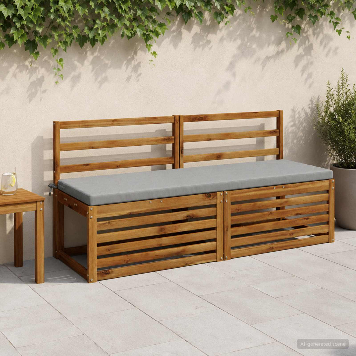 vidaXL 2-Piece Bench Cushions SOEST 2 pcs 100% Polyester Grey