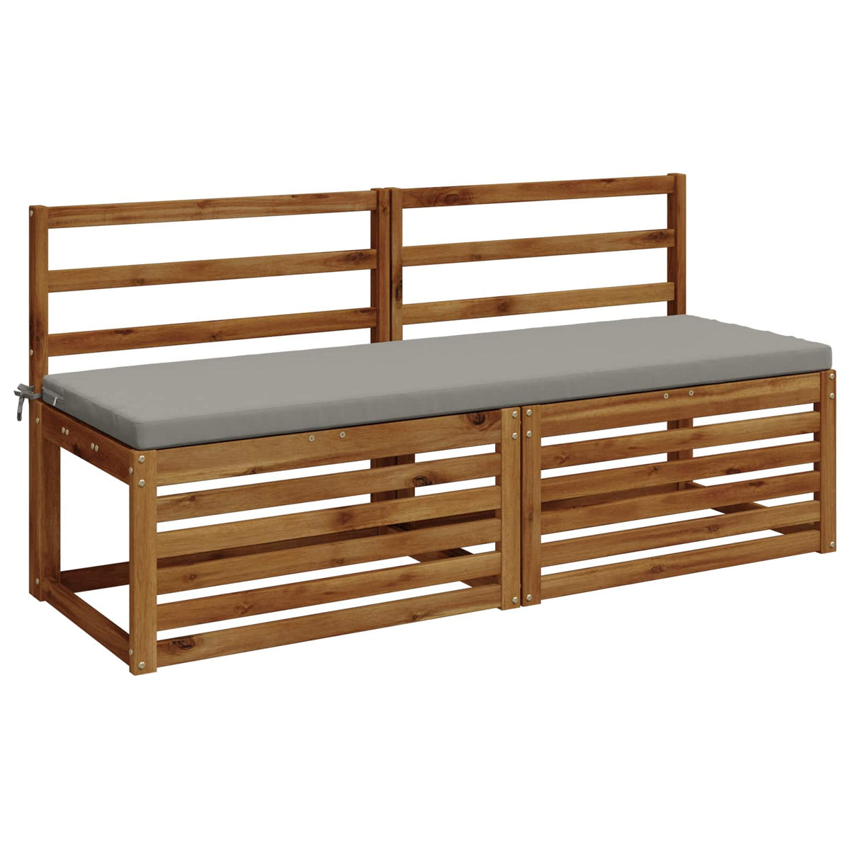 vidaXL Bench Cushion SOEST 100% Polyester Grey 140 x 50 x 5 cm