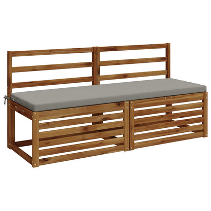 vidaXL 2-Piece Bench Cushions SOEST 2 pcs 100% Polyester Grey