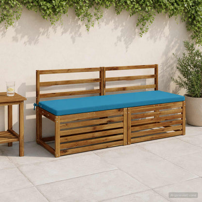 vidaXL 2-Piece Bench Cushions SOEST 2 pcs 100% Polyester Light Blue