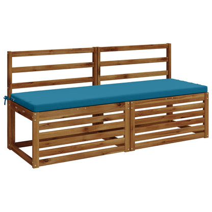 vidaXL 2-Piece Bench Cushions SOEST 2 pcs 100% Polyester Light Blue