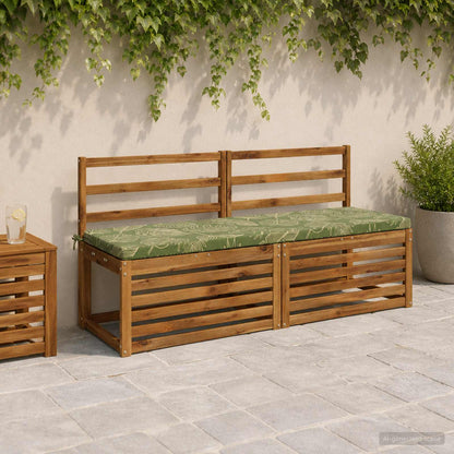 vidaXL 2-Piece Bench Cushions SOEST 2 pcs 100% Polyester Leaf Design