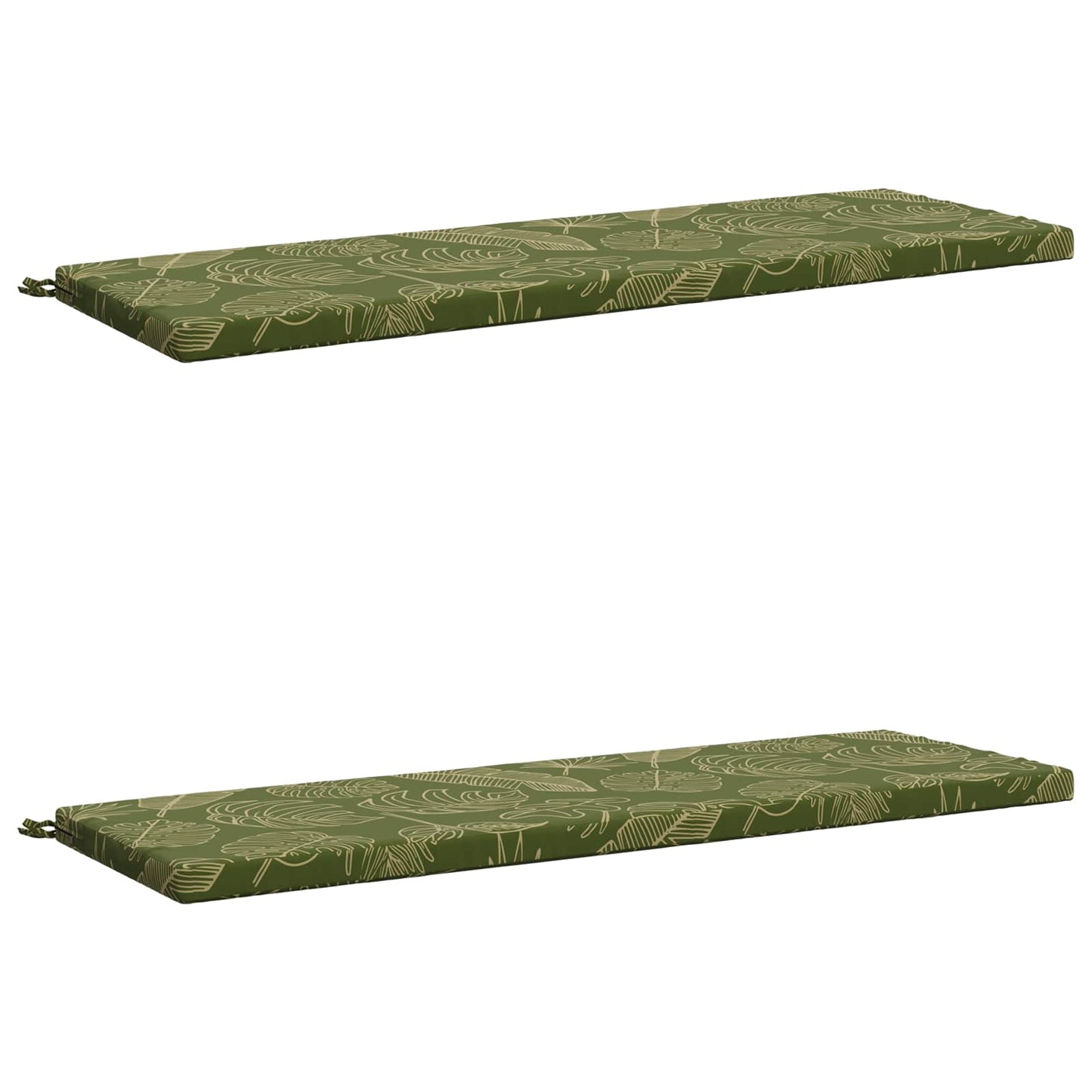 vidaXL 2-Piece Bench Cushions SOEST 2 pcs 100% Polyester Leaf Design