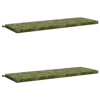 vidaXL 2-Piece Bench Cushions SOEST 2 pcs 100% Polyester Leaf Design