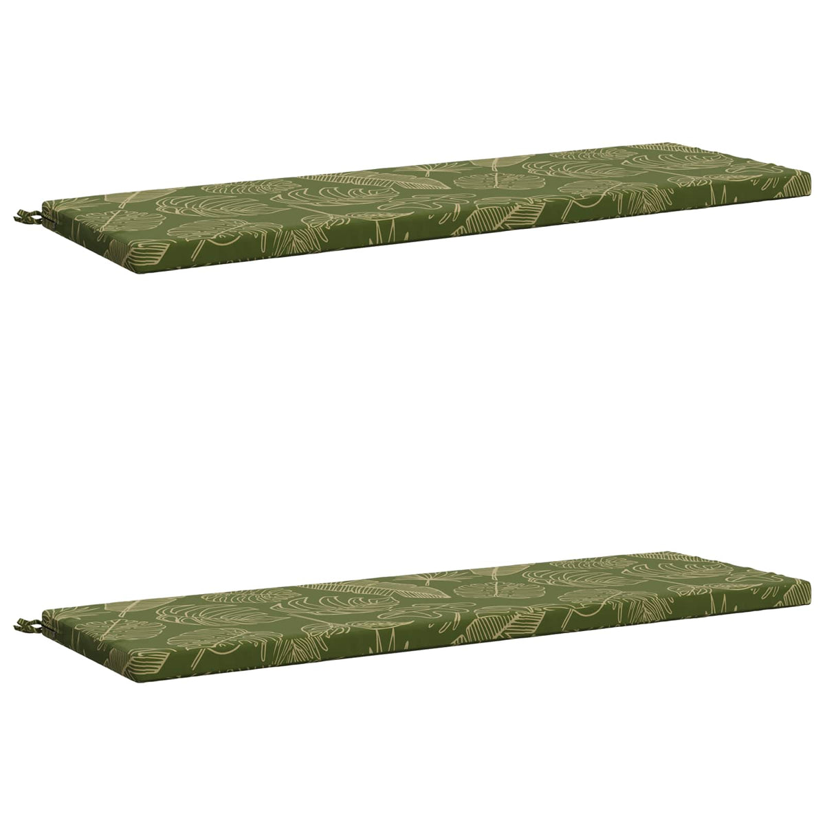 vidaXL Bench Cushions SOEST 2 pcs 100% Polyester Leaf Design