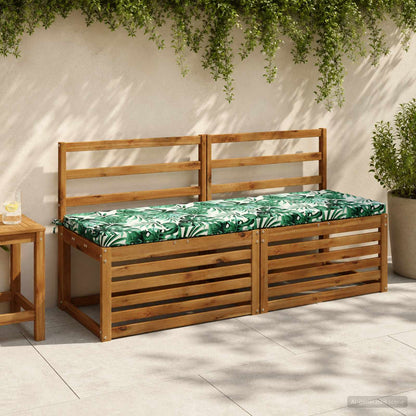 vidaXL 2-Piece Bench Cushions SOEST 2 pcs 100% Polyester Leaf Pattern