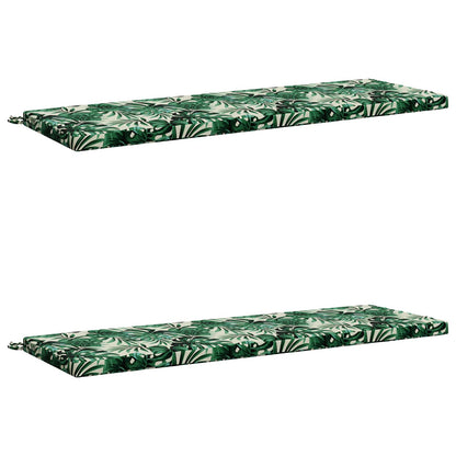 vidaXL 2-Piece Bench Cushions SOEST 2 pcs 100% Polyester Leaf Pattern