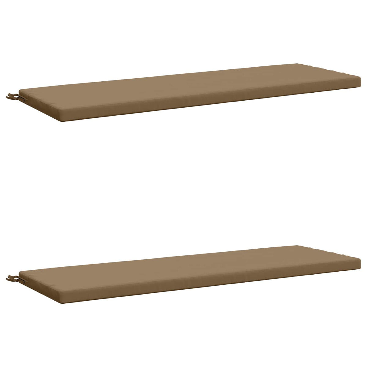 vidaXL 2-Piece Bench Cushions SOEST 2 pcs 100% Polyester Taupe