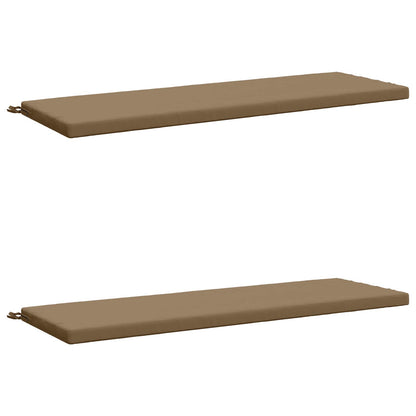 vidaXL 2-Piece Bench Cushions SOEST 2 pcs 100% Polyester Taupe