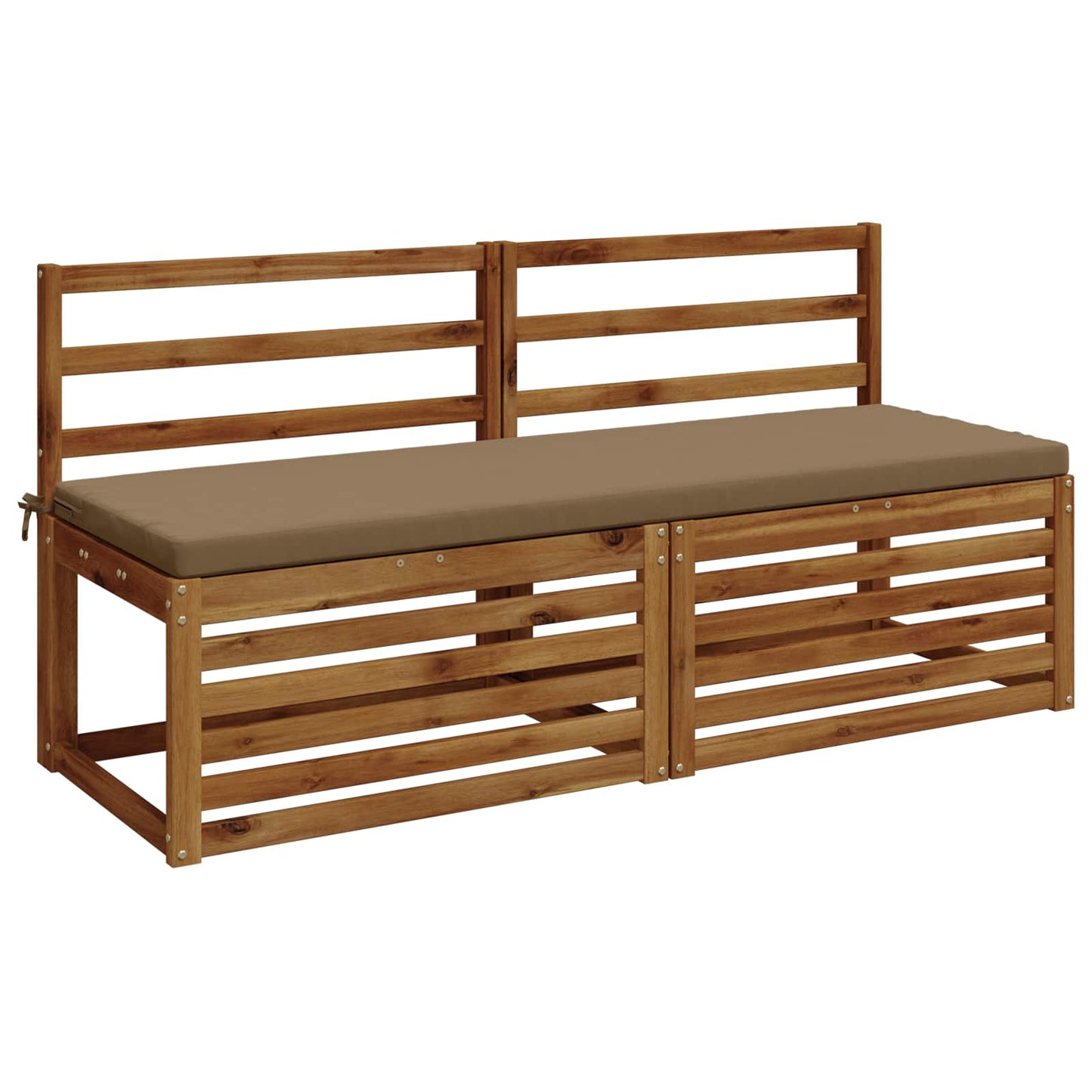 vidaXL 2-Piece Bench Cushions SOEST 2 pcs 100% Polyester Taupe