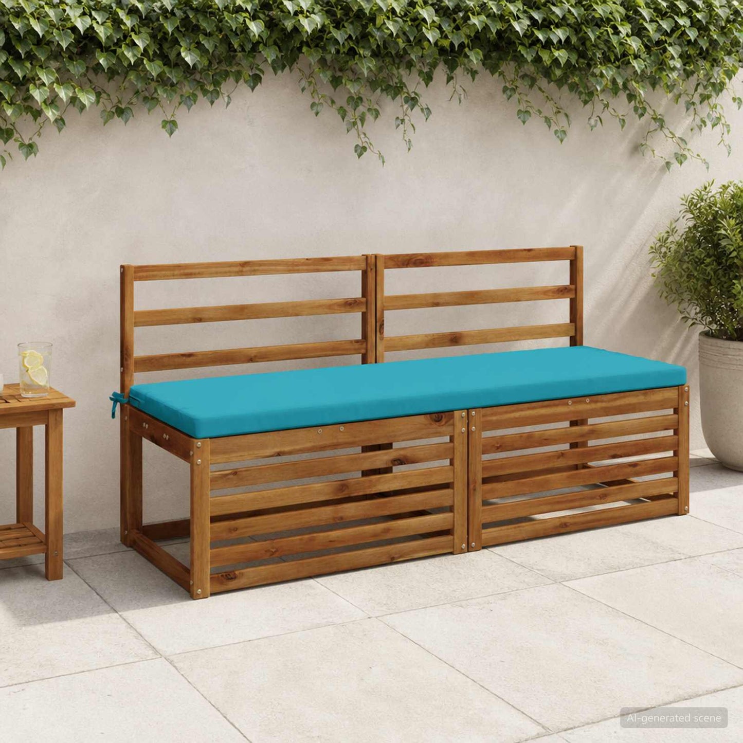 vidaXL 2-Piece Bench Cushions SOEST 2 pcs 100% Polyester Turquoise