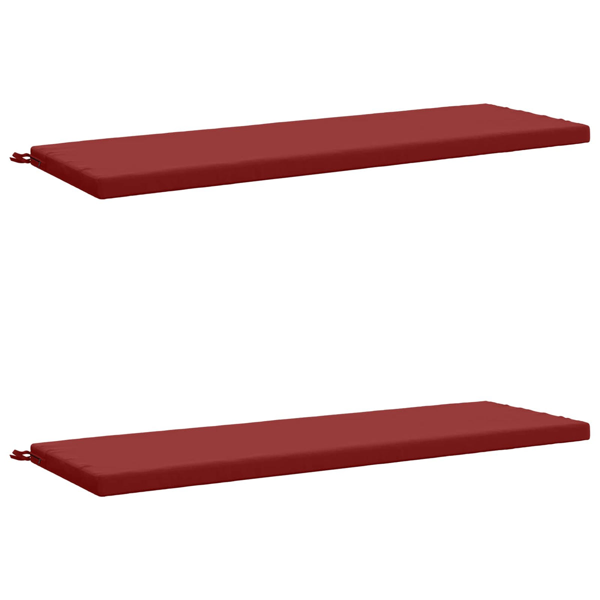 vidaXL 2-Piece Bench Cushions SOEST 2 pcs 100% Polyester Wine Red