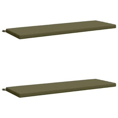 vidaXL 2-Piece Bench Cushions SOEST 2 pcs 100% Polyester Olive Green