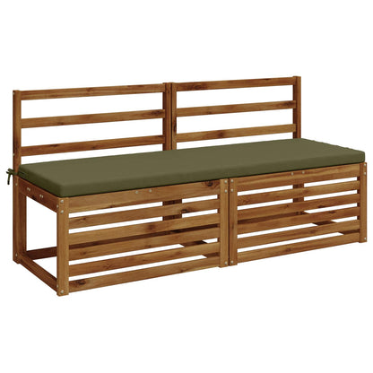 vidaXL 2-Piece Bench Cushions SOEST 2 pcs 100% Polyester Olive Green