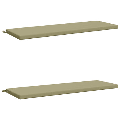 vidaXL 2-Piece Bench Cushions SOEST 2 pcs 100% Polyester Light Green