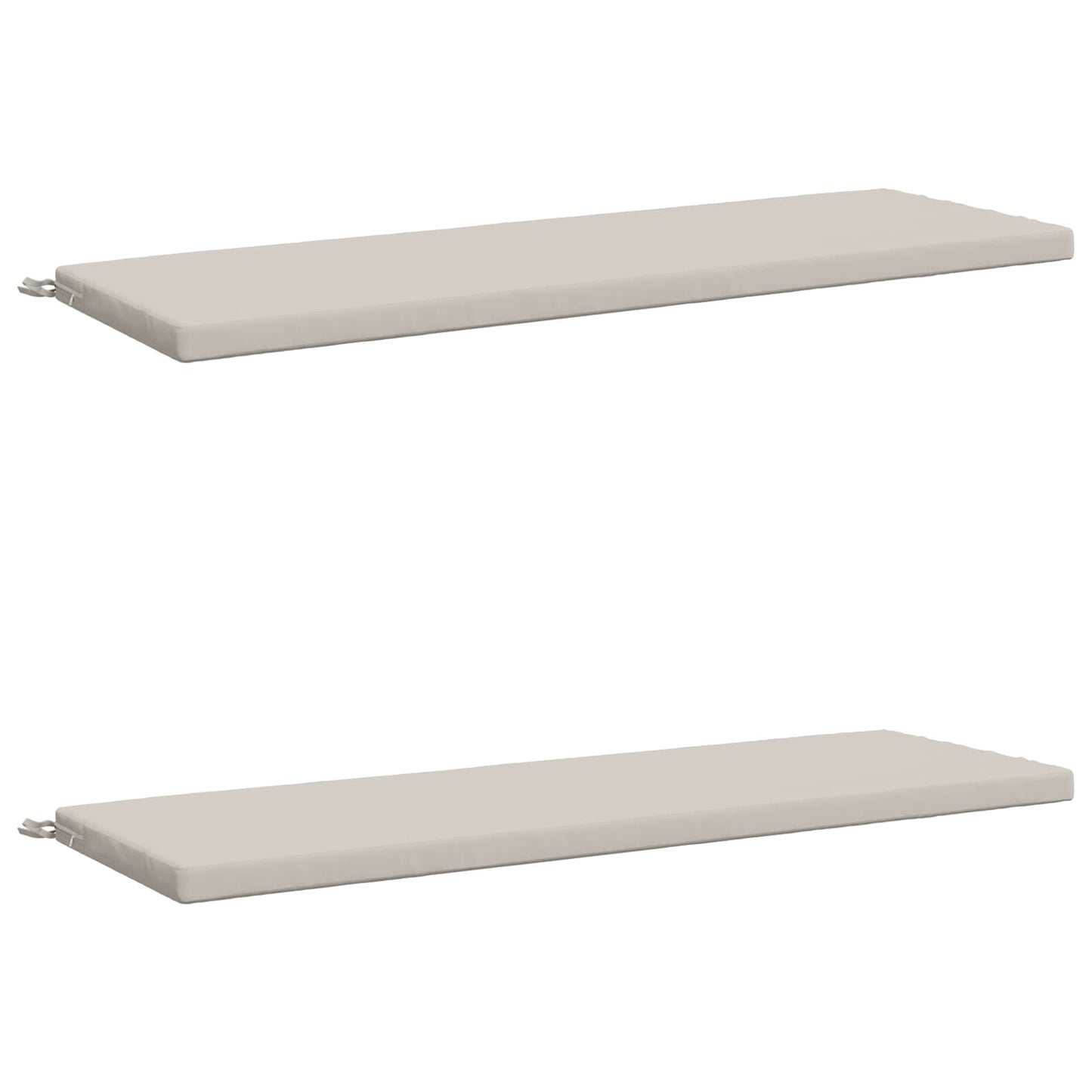 vidaXL 2-Piece Bench Cushions SOEST 2 pcs 100% Polyester White