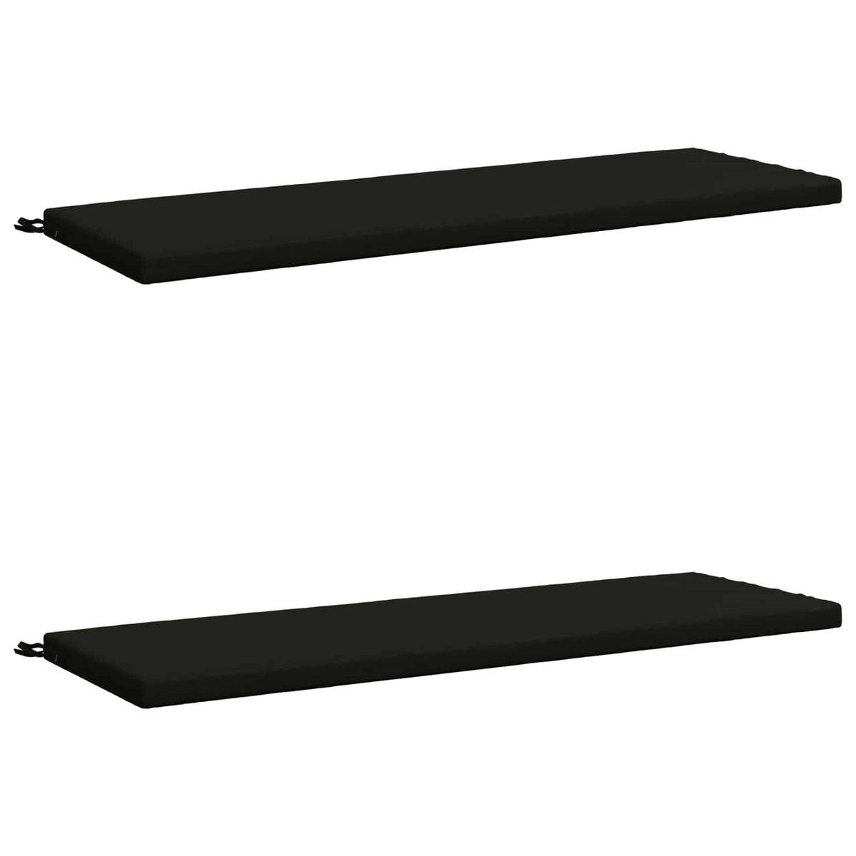 vidaXL 2-Piece Bench Cushions SOEST 2 pcs 100% Polyester Black