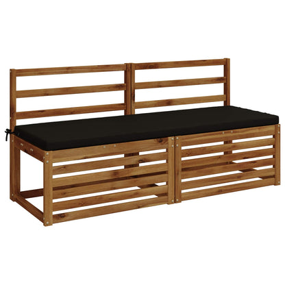 vidaXL 2-Piece Bench Cushions SOEST 2 pcs 100% Polyester Black