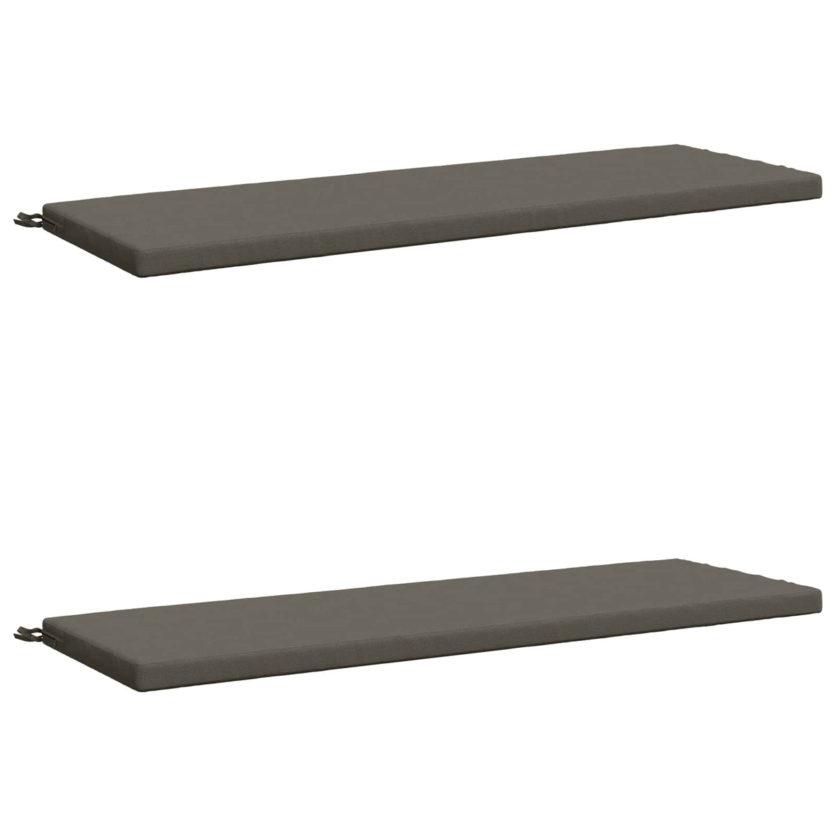 vidaXL 2-Piece Bench Cushions SOEST 2 pcs 100% Polyester Grey
