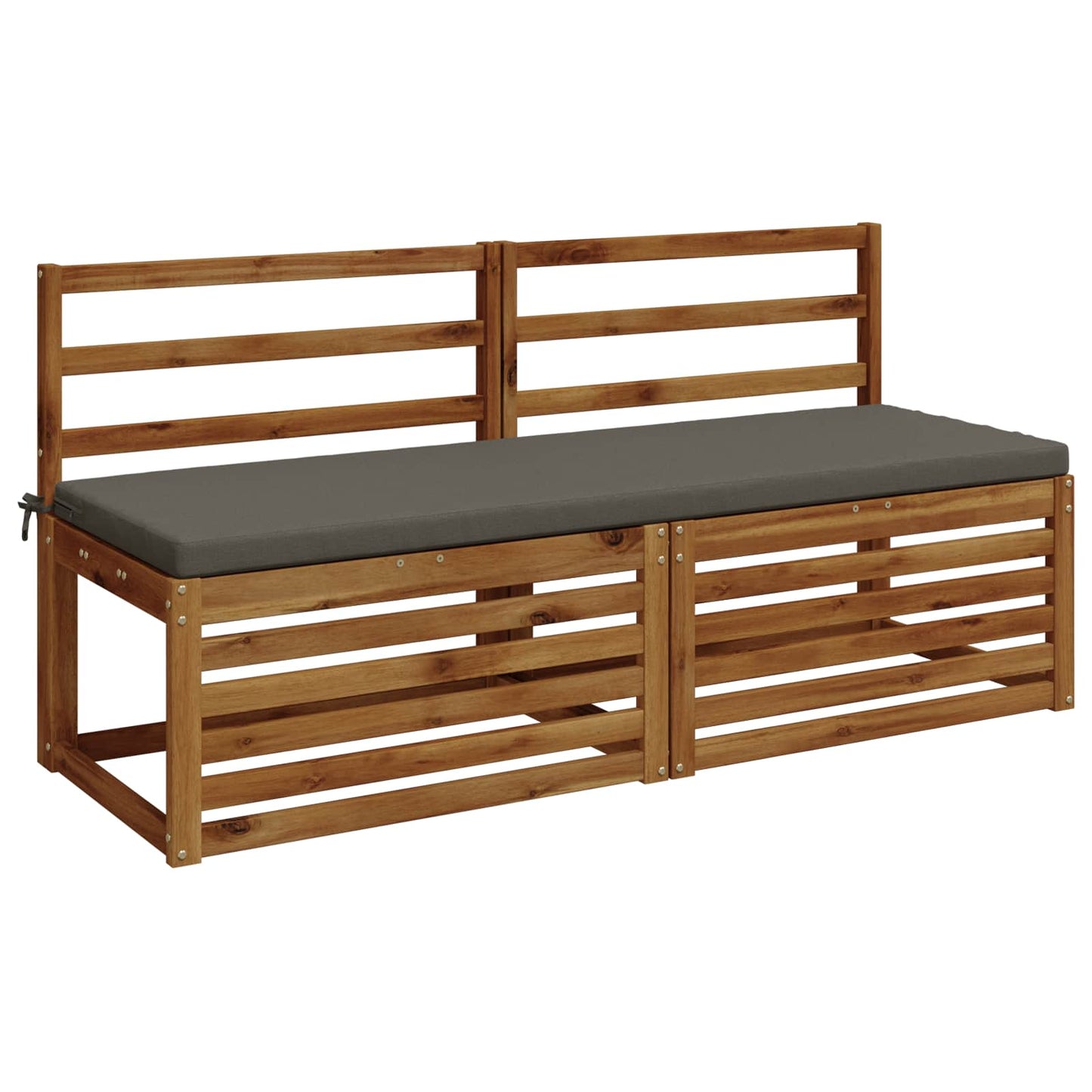 vidaXL 2-Piece Bench Cushions SOEST 2 pcs 100% Polyester Grey