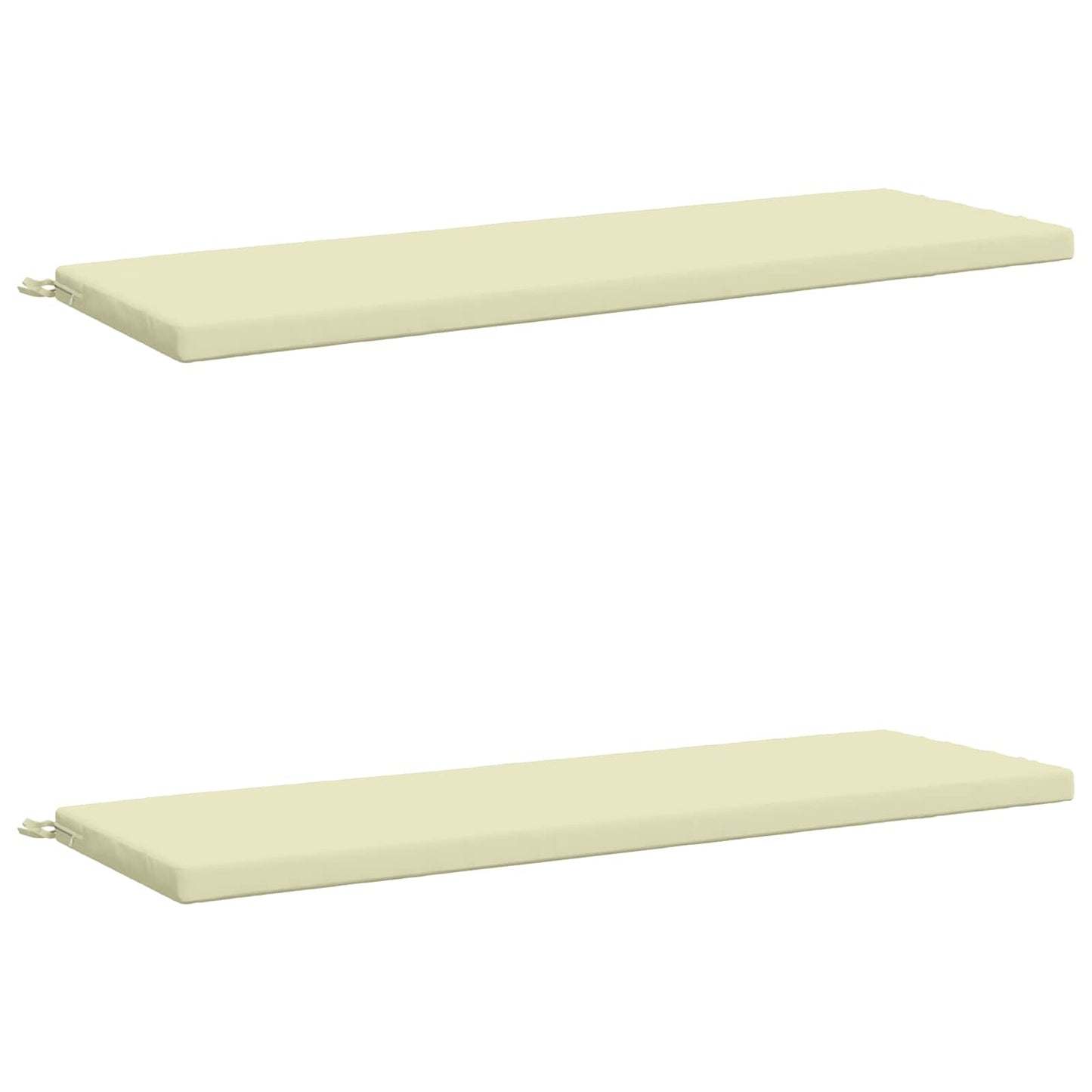 vidaXL 2-Piece Bench Cushions SOEST 2 pcs 100% Polyester Cream