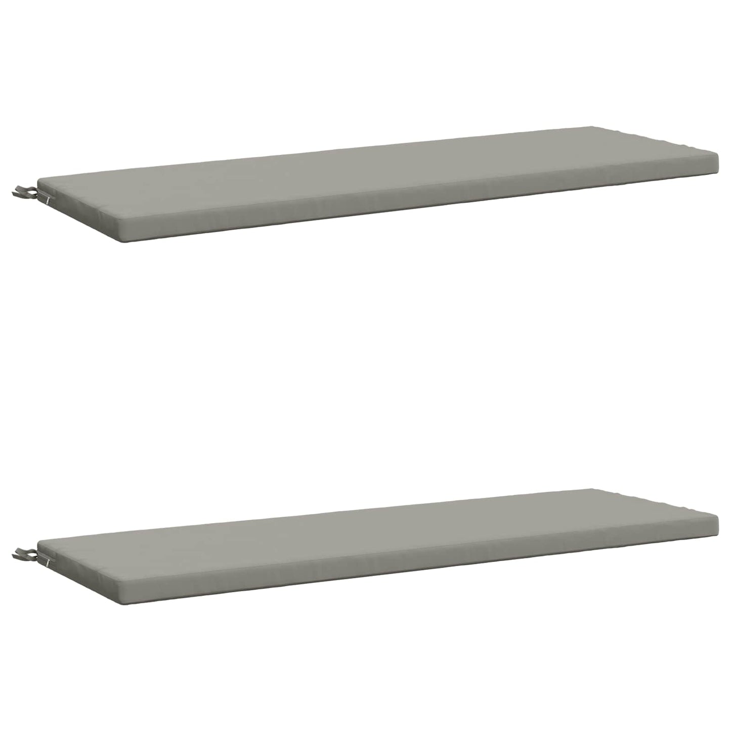 vidaXL 2-Piece Bench Cushions SOEST 2 pcs 100% Polyester Grey