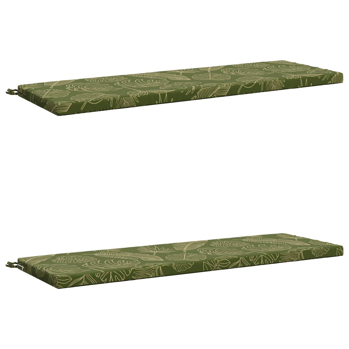 vidaXL 2-Piece Bench Cushions SOEST 2 pcs 100% Polyester Leaf Design
