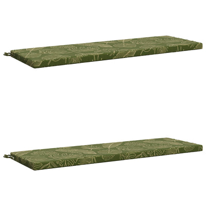 vidaXL 2-Piece Bench Cushions SOEST 2 pcs 100% Polyester Leaf Design