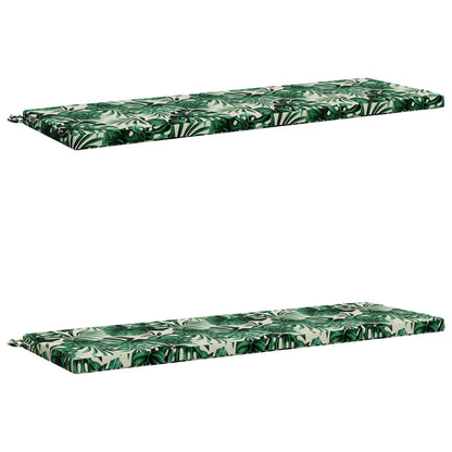 vidaXL 2-Piece Bench Cushions SOEST 2 pcs 100% Polyester Leaf Pattern