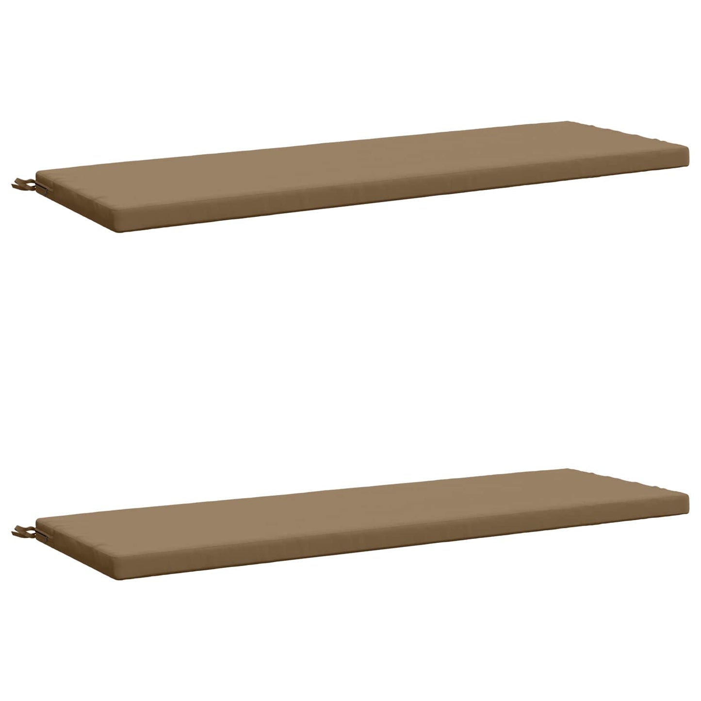 vidaXL 2-Piece Bench Cushions SOEST 2 pcs 100% Polyester Taupe