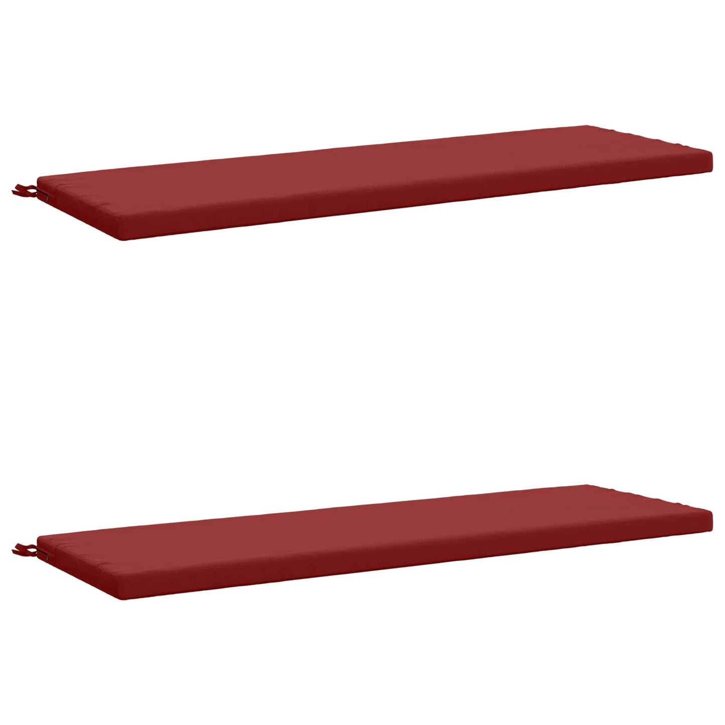 vidaXL 2-Piece Bench Cushions SOEST 2 pcs 100% Polyester Wine Red