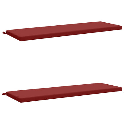 vidaXL 2-Piece Bench Cushions SOEST 2 pcs 100% Polyester Wine Red