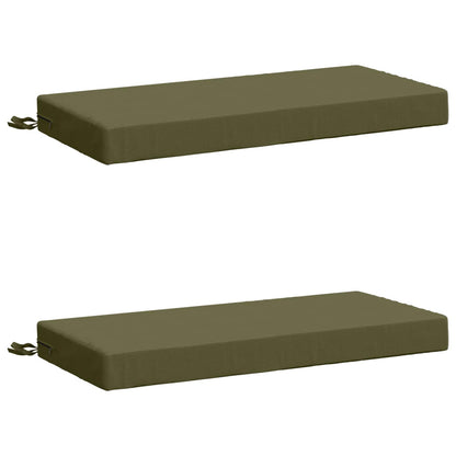vidaXL 2-Piece Bench Cushions SOEST 2 pcs 100% Polyester Olive Green
