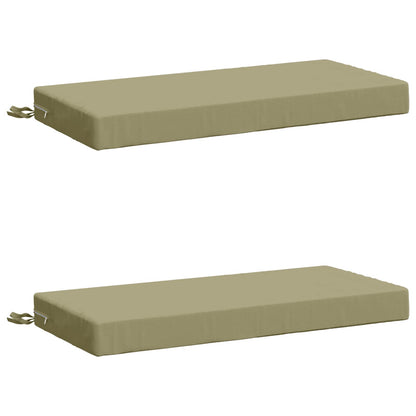 vidaXL 2-Piece Bench Cushions SOEST 2 pcs 100% Polyester Light Green