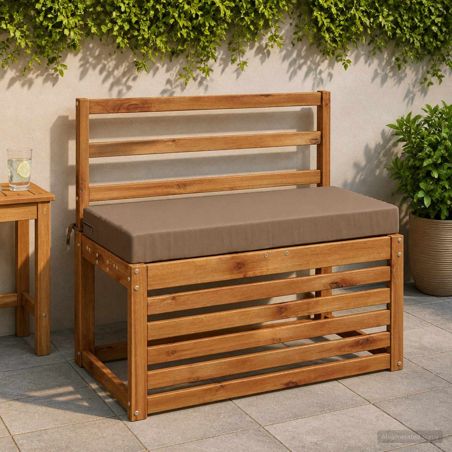 vidaXL 2-Piece Bench Cushions SOEST 2 pcs 100% Polyester Taupe