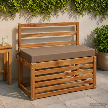 vidaXL 2-Piece Bench Cushions SOEST 2 pcs 100% Polyester Taupe