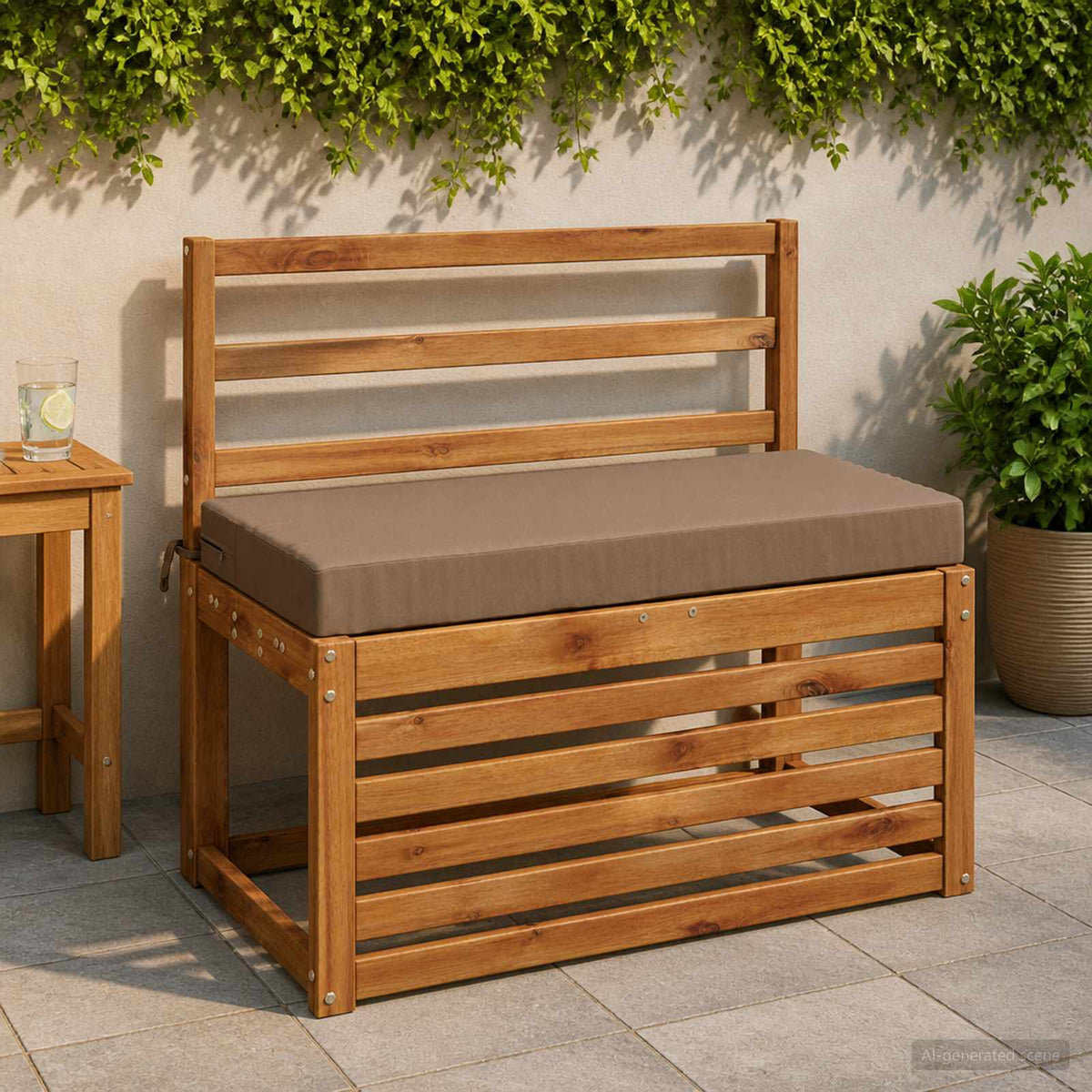 vidaXL 2-Piece Bench Cushions SOEST 2 pcs 100% Polyester Taupe