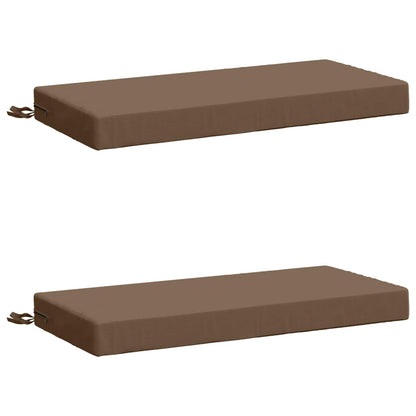 vidaXL 2-Piece Bench Cushions SOEST 2 pcs 100% Polyester Taupe