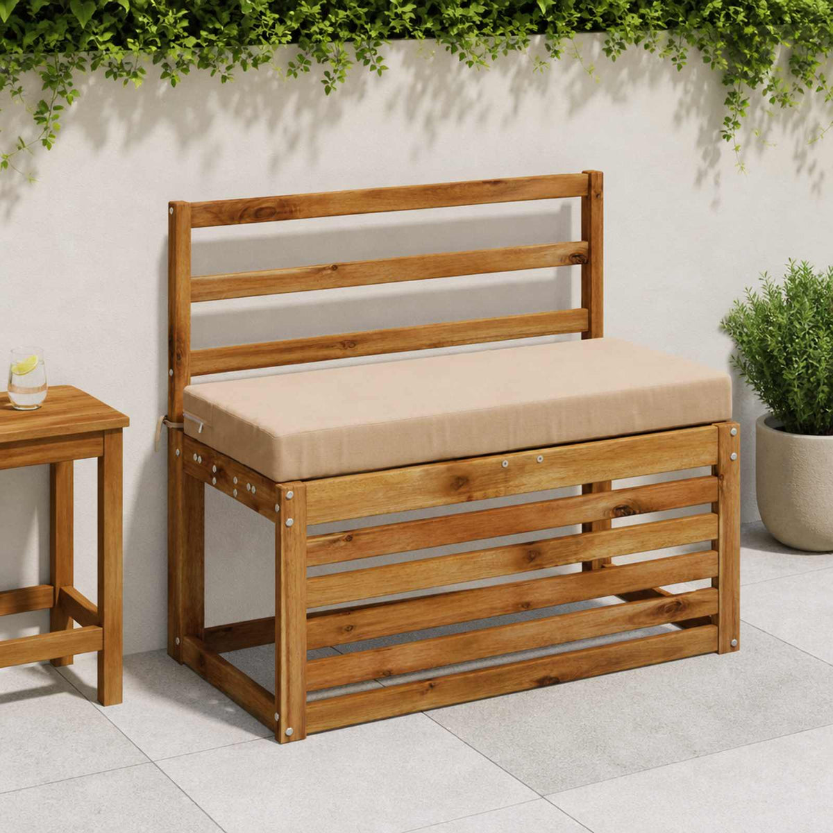 vidaXL Bench Cushions SOEST 2 pcs 100% Polyester Sand 80 x 40 x 8 cm