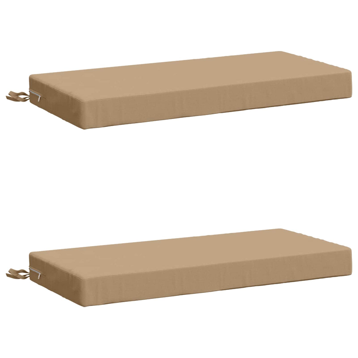 vidaXL 2-Piece Bench Cushions SOEST 2 pcs 100% Polyester Sand