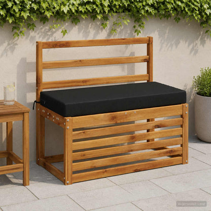 vidaXL Bench Cushion SOEST 100% Polyester Black 80 x 40 x 8 cm