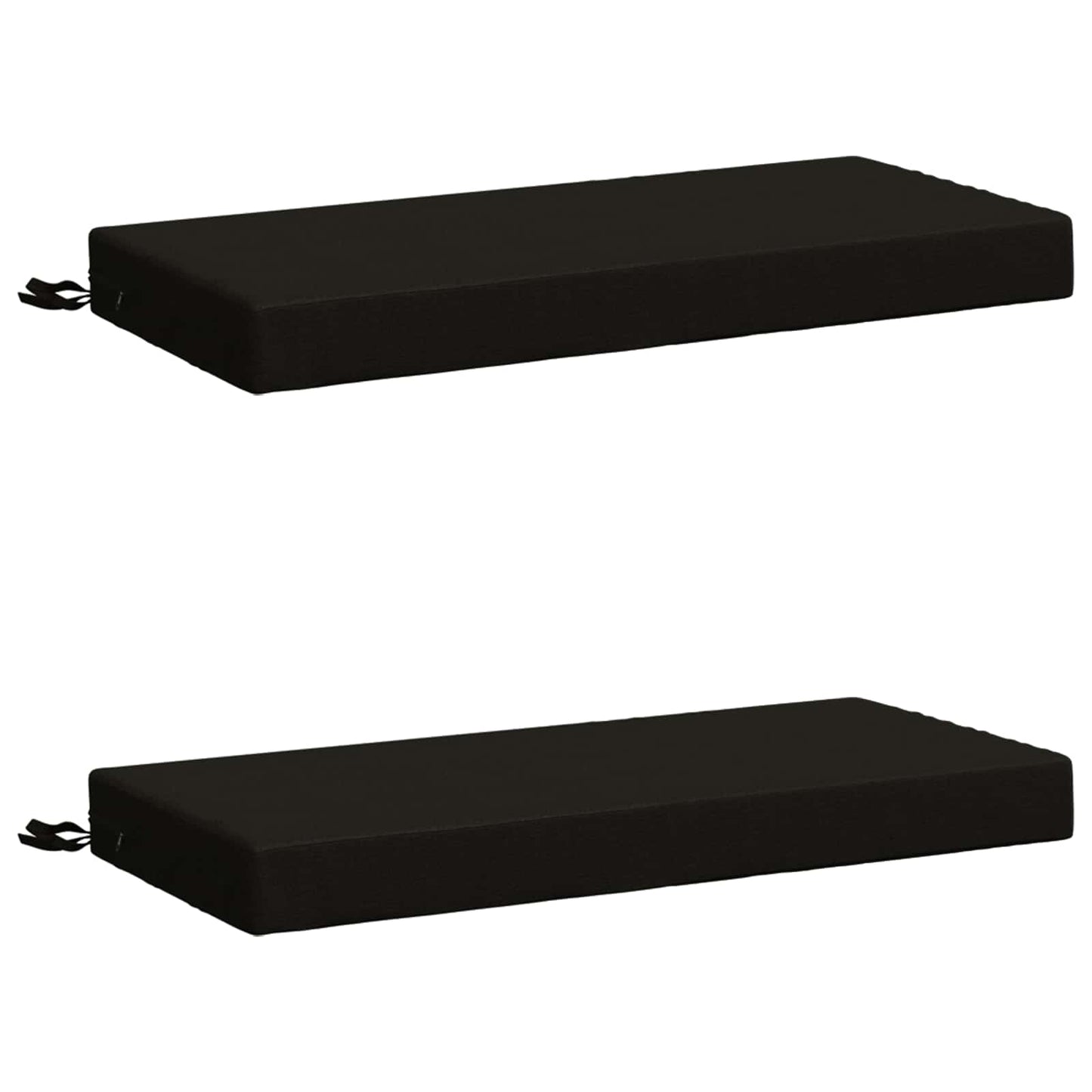 vidaXL 2-Piece Bench Cushions SOEST 2 pcs 100% Polyester Black