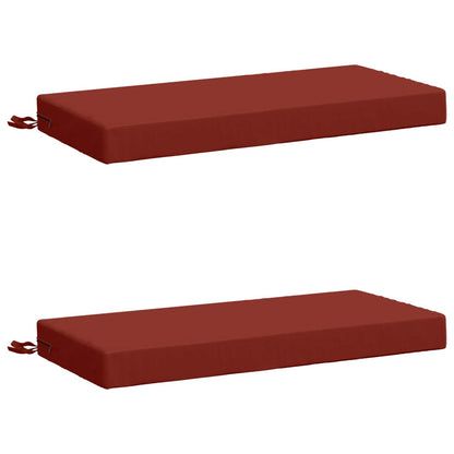 vidaXL 2-Piece Bench Cushions SOEST 2 pcs 100% Polyester Red