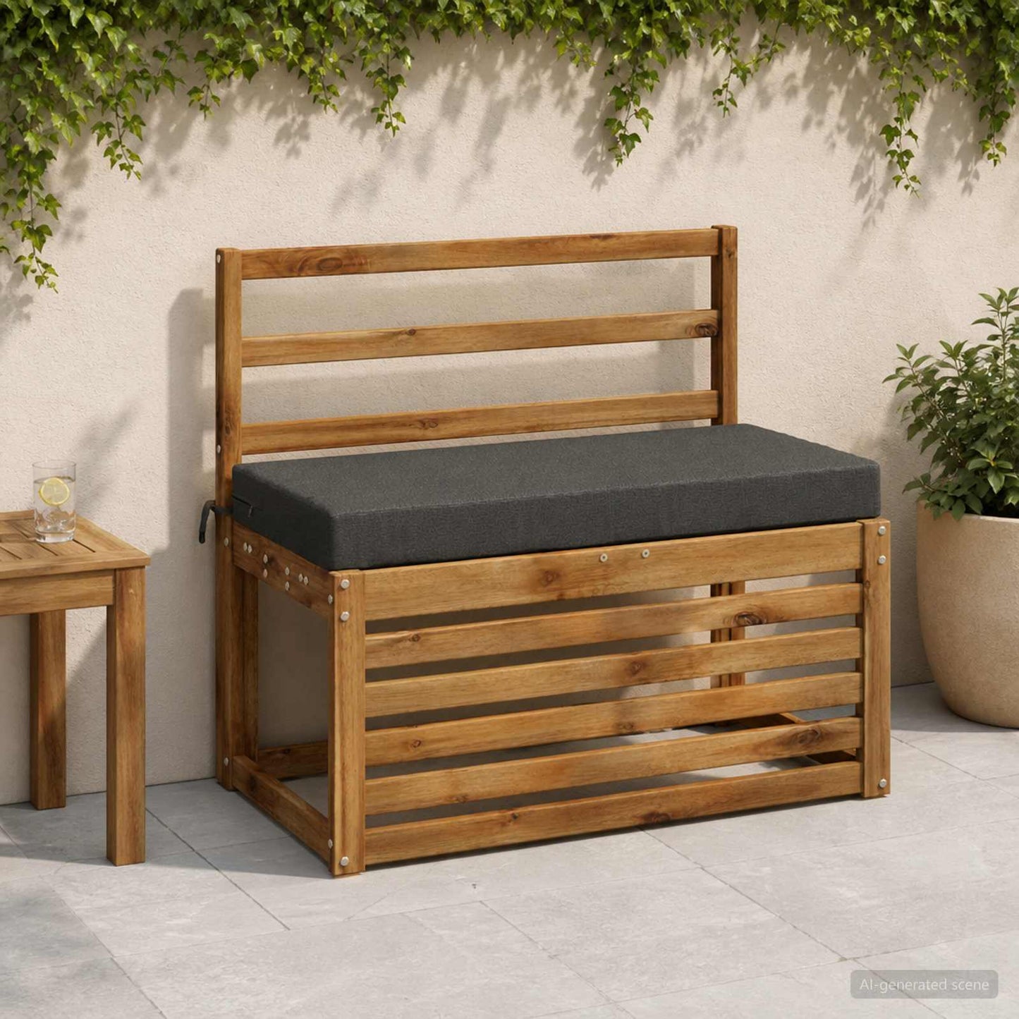 vidaXL Bench Cushion SOEST 100% Polyester Anthracite 60 x 40 x 8 cm