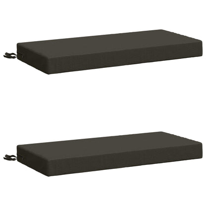 vidaXL 2-Piece Bench Cushions SOEST 2 pcs 100% Polyester Anthracite