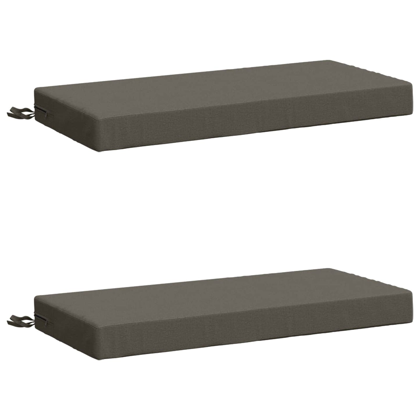 vidaXL 2-Piece Bench Cushions SOEST 2 pcs 100% Polyester Grey